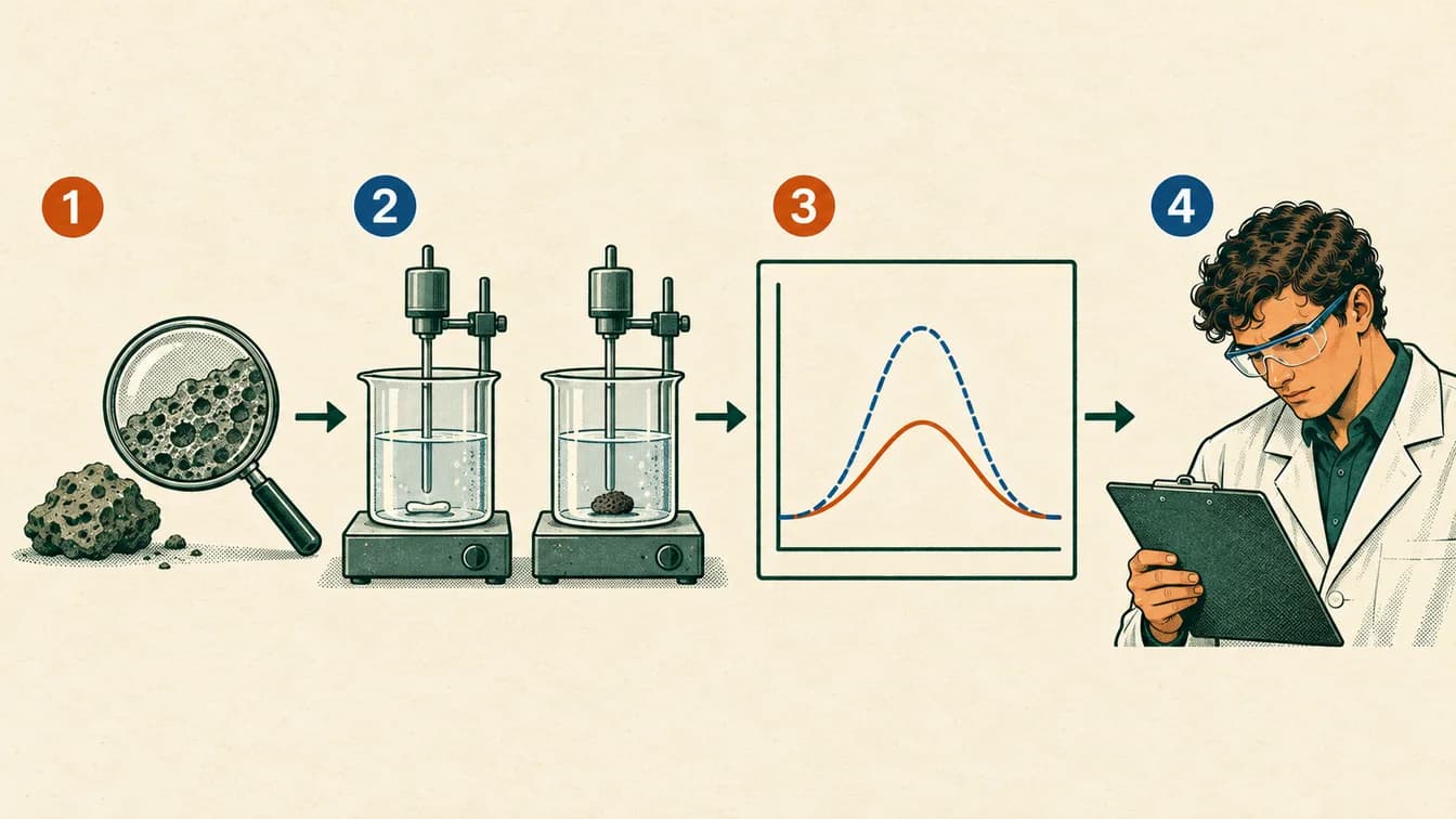 A controlled comparison separates a material's measured laboratory effect from further questions about its use.